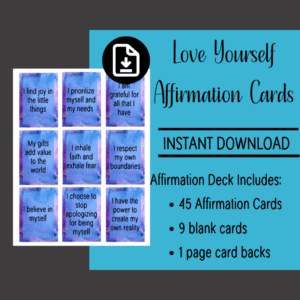 Love Yourself Affirmation Cards